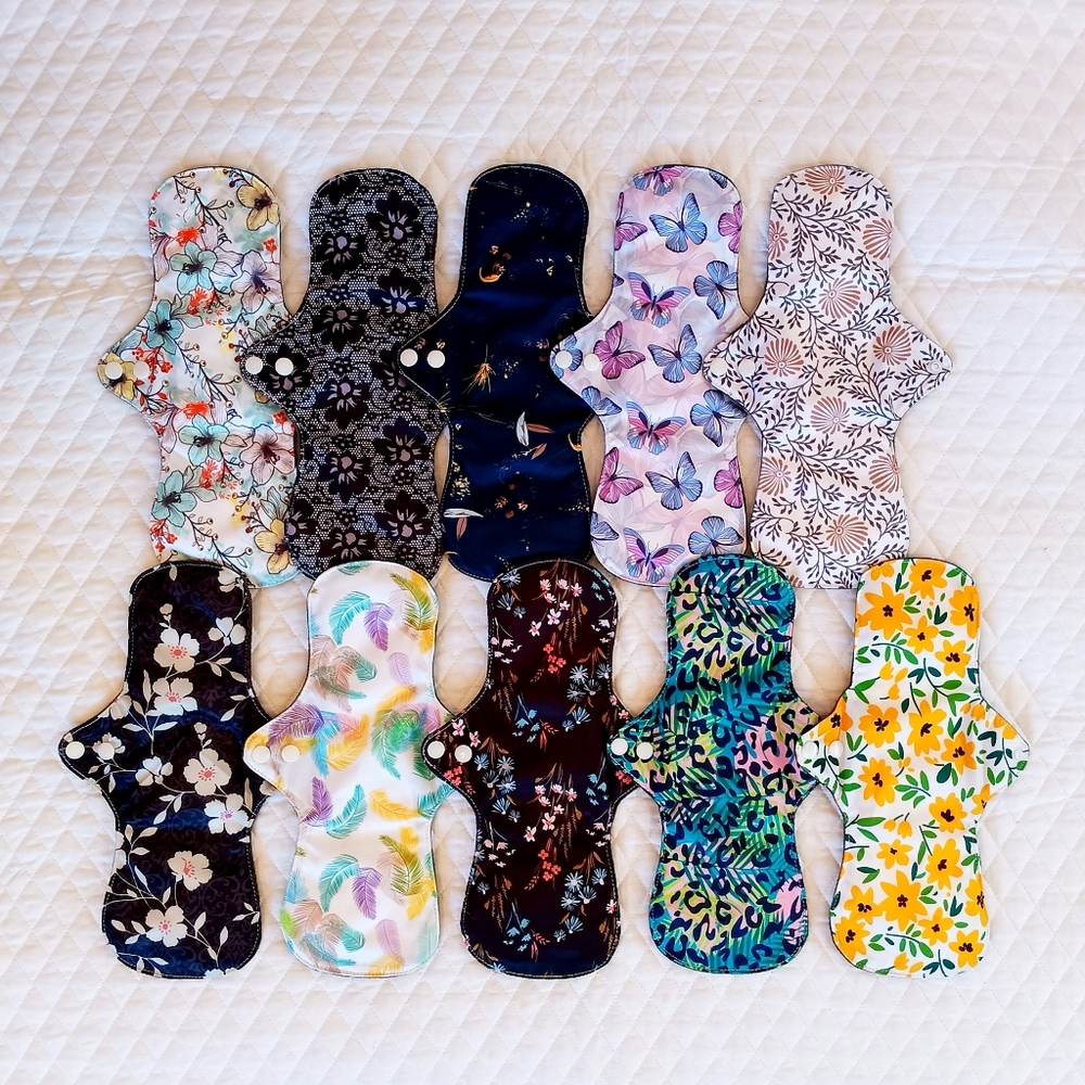 10 L Reusable Menstrual Pads - Absorbent Bamboo Charcoal